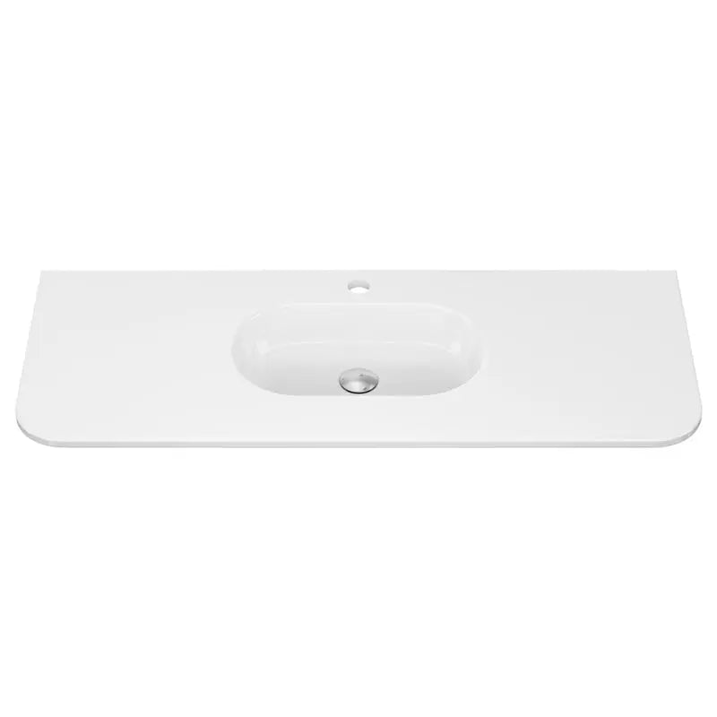 Lola Gloss Full Depth Curved Ceramic Basin Top 1200mm 1TH fienza