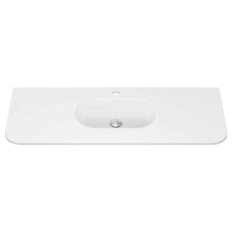 Lola Gloss Full Depth Curved Ceramic Basin Top 1200mm 1TH fienza
