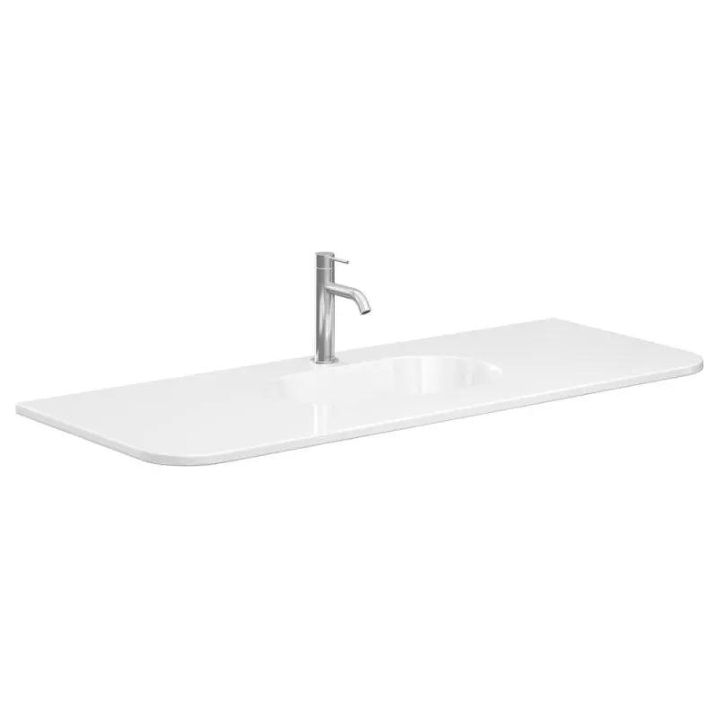 Lola Gloss Full Depth Curved Ceramic Basin Top 1200mm 1TH fienza