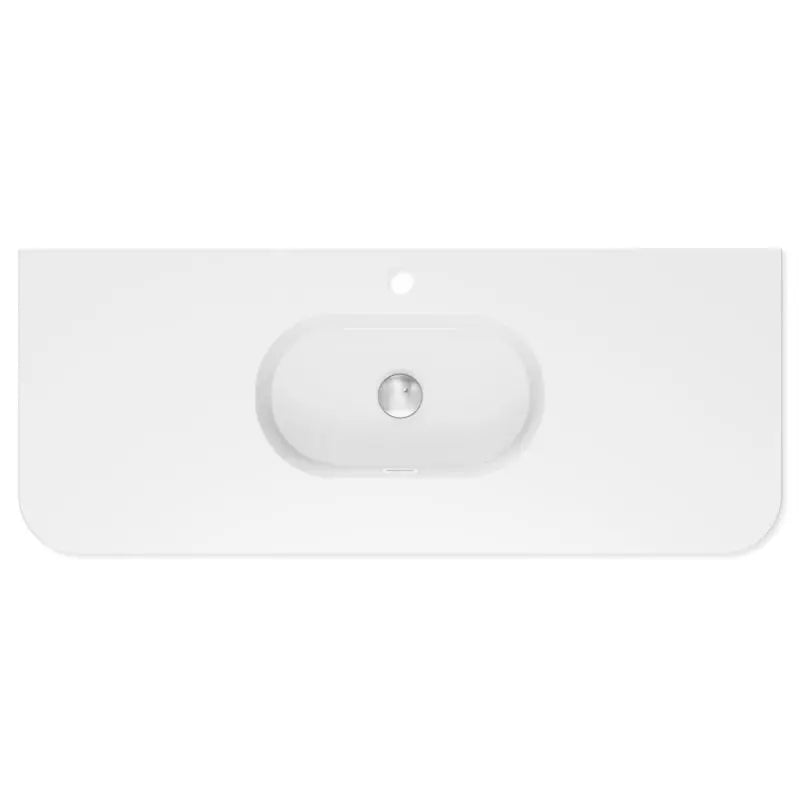 Lola Gloss Full Depth Curved Ceramic Basin Top 1200mm 1TH fienza