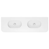 Lola Gloss Full Depth Curved Ceramic Basin Top Double Bowl 1500mm NTH fienza