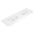 Lola Matte Full Depth Curved Ceramic Basin Top Double Bowl 1500mm 1TH fienza