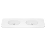 Lola Matte Full Depth Curved Ceramic Basin Top Double Bowl 1500mm 1TH fienza
