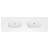 Lola Matte Full Depth Curved Ceramic Basin Top Double Bowl 1500mm 1TH fienza