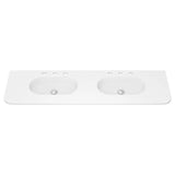 Lola Matte Full Depth Curved Ceramic Basin Top Double Bowl 1500mm 3TH fienza