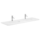 Lola Matte Full Depth Curved Ceramic Basin Top Double Bowl 1500mm 1TH fienza