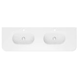 Lola Matte Full Depth Curved Ceramic Basin Top Double Bowl 1500mm 1TH fienza