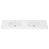 Lola Gloss Full Depth Curved Ceramic Basin Top Double Bowl 1500mm 1TH fienza