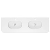 Lola Gloss Full Depth Curved Ceramic Basin Top Double Bowl 1500mm 1TH fienza