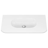 Lola Gloss Full Depth Curved Ceramic Basin Top 750mm NTH fienza