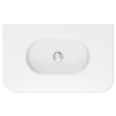 Lola Gloss Full Depth Curved Ceramic Basin Top 750mm NTH fienza