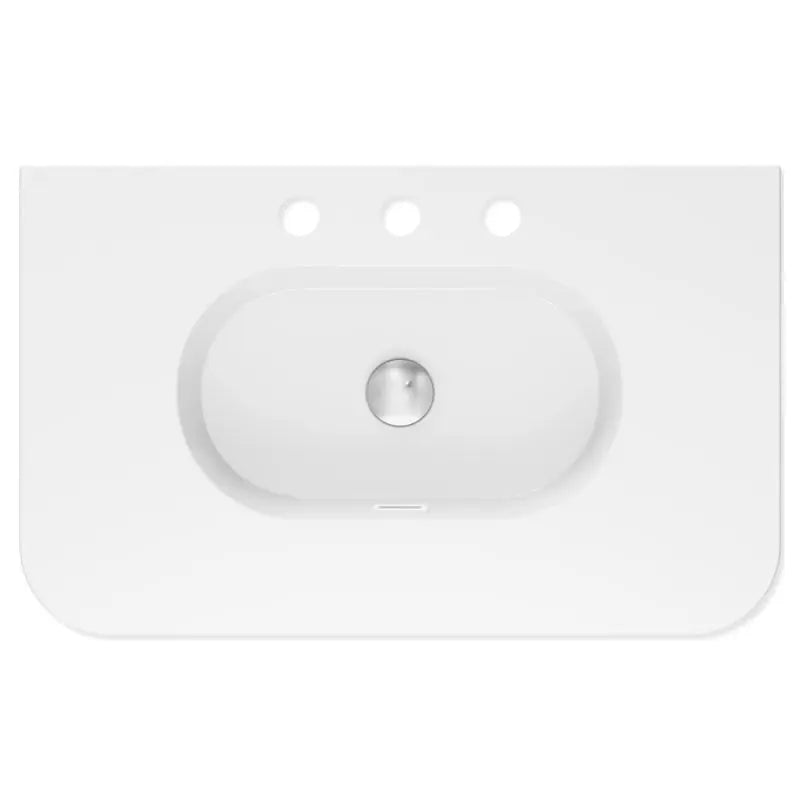 Lola Gloss Full Depth Curved Ceramic Basin Top 750mm 3TH fienza