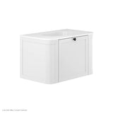 Lola Gloss Full Depth Curved Ceramic Basin Top 750mm NTH fienza