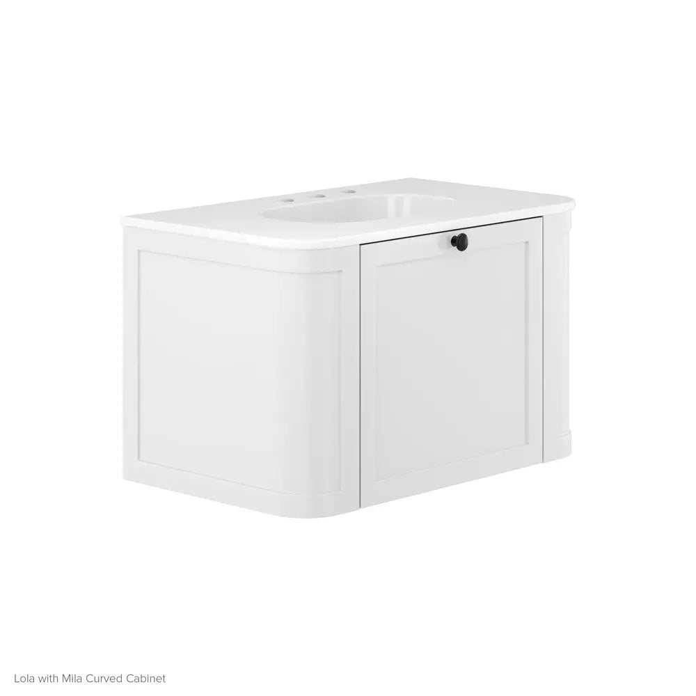 Lola Matte Full Depth Curved Ceramic Basin Top 750mm 3TH fienza