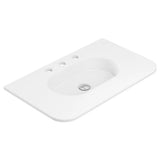 Lola Matte Full Depth Curved Ceramic Basin Top 750mm 3TH fienza