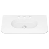 Lola Matte Full Depth Curved Ceramic Basin Top 750mm 3TH fienza