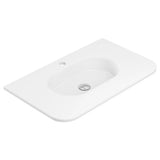 Lola Matte Full Depth Curved Ceramic Basin Top 750mm 1TH fienza