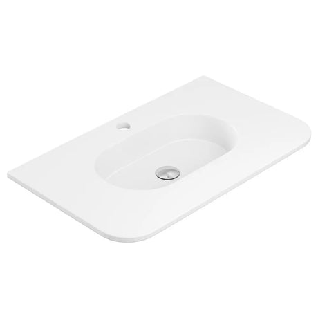 Lola Matte Full Depth Curved Ceramic Basin Top 750mm 1TH fienza