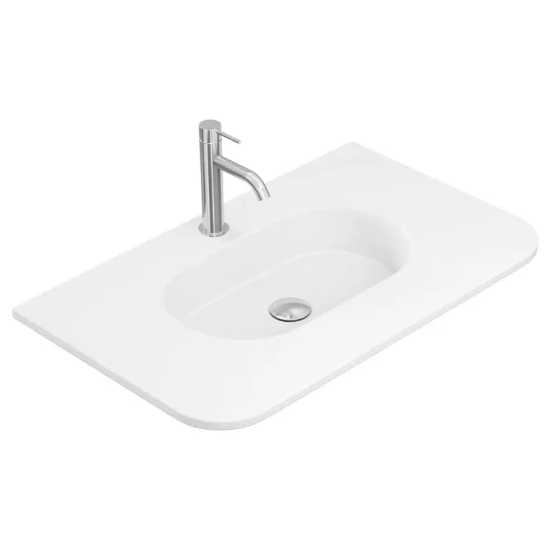 Lola Matte Full Depth Curved Ceramic Basin Top 750mm 1TH fienza