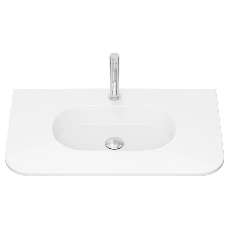 Lola Matte Full Depth Curved Ceramic Basin Top 750mm 1TH fienza