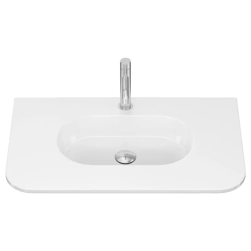 Lola Gloss Full Depth Curved Ceramic Basin Top 750mm 1TH fienza