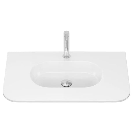 Lola Gloss Full Depth Curved Ceramic Basin Top 750mm 1TH fienza