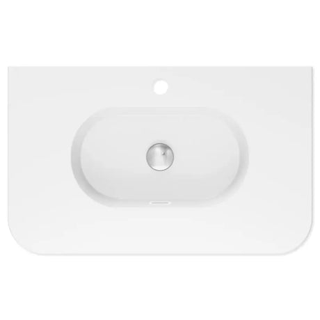 Lola Gloss Full Depth Curved Ceramic Basin Top 750mm 1TH fienza