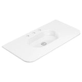 Lola Gloss Full Depth Curved Ceramic Basin Top 900mm 3TH fienza