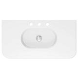 Lola Gloss Full Depth Curved Ceramic Basin Top 900mm 3TH fienza