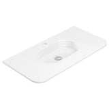 Lola Gloss Full Depth Curved Ceramic Basin Top 900mm 1TH fienza