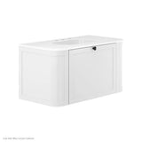Lola Gloss Full Depth Curved Ceramic Basin Top 900mm 3TH fienza