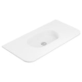 Lola Matte Full Depth Curved Ceramic Basin Top 900mm NTH fienza
