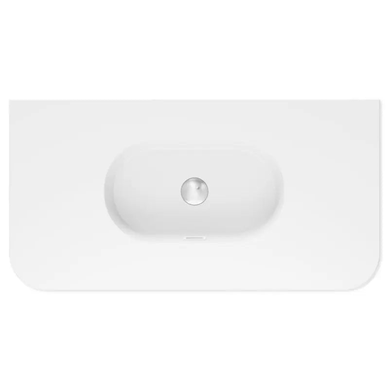 Lola Matte Full Depth Curved Ceramic Basin Top 900mm NTH fienza