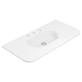 Lola Matte Full Depth Curved Ceramic Basin Top 900mm 3TH fienza