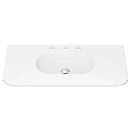 Lola Matte Full Depth Curved Ceramic Basin Top 900mm 3TH fienza