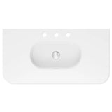 Lola Matte Full Depth Curved Ceramic Basin Top 900mm 3TH fienza