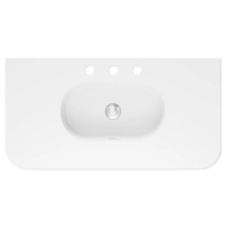 Lola Matte Full Depth Curved Ceramic Basin Top 900mm 3TH fienza