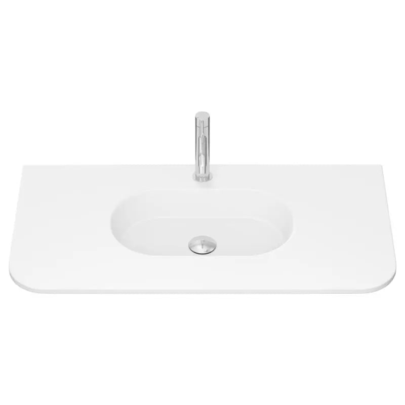 Lola Matte Full Depth Curved Ceramic Basin Top 900mm 1TH fienza