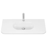 Lola Gloss Full Depth Curved Ceramic Basin Top 900mm 1TH fienza