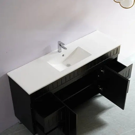 ACACIA SHAKER PVC Floor Vanity 1500 (Single/Double Bowl) Poseidon