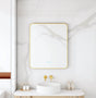 Maia 600×750 / 750×900 / 1200×750mm LED Rectangular Mirror – Brushed Gold Frame mercioaustralia