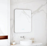 Maia 600×750 / 750×900 / 1200×750mm LED Rectangular Mirror – Brushed Nickel Frame mercioaustralia