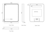 Maia 600×750 / 750×900 / 1200×750mm LED Rectangular Mirror – Gun Metal Frame mercioaustralia