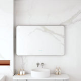 Maia 600×750 / 750×900 / 1200×750mm LED Rectangular Mirror – Gun Metal Frame mercioaustralia