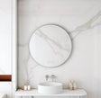 Maia 600/750/900mm LED Round Mirror – Brushed Nickel Frame mercioaustralia