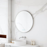 Maia 600/750/900mm LED Round Mirror – Brushed Nickel Frame mercioaustralia