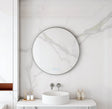 Maia 600/750/900mm LED Round Mirror – Gun Metal Frame mercioaustralia
