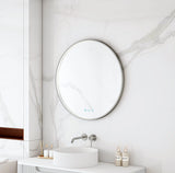 Maia 600/750/900mm LED Round Mirror – Gun Metal Frame mercioaustralia
