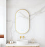 Maia 500×900mm LED Oval Mirror – Brushed Gold Frame mercioaustralia