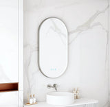Maia 500×900mm LED Oval Mirror – Gun Metal Frame mercioaustralia